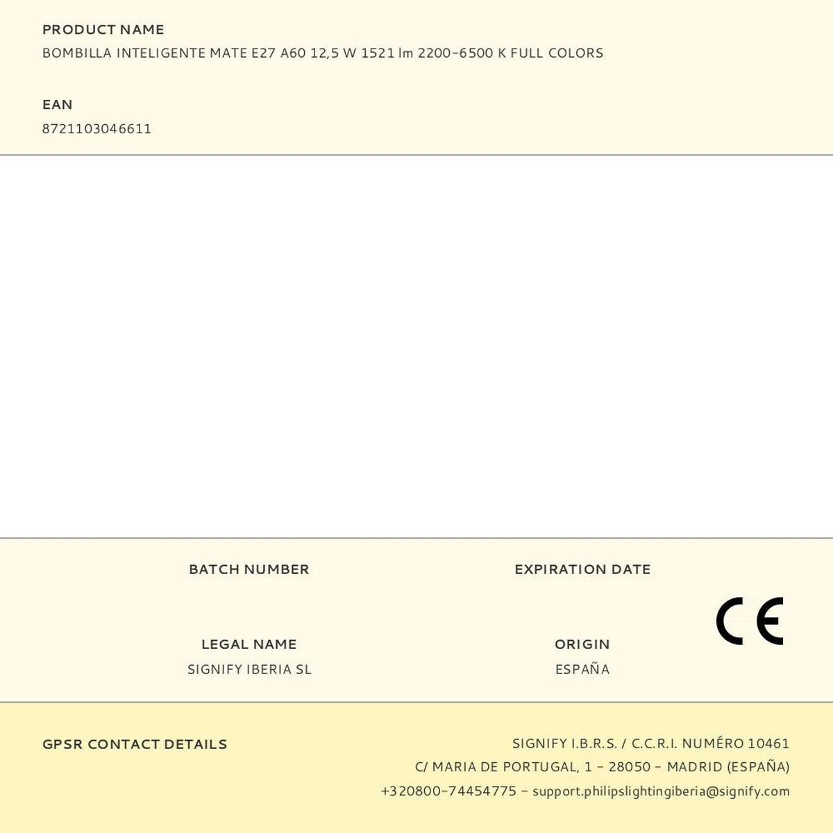 LED lamp Philips E 12,5 W E27 1521 Lm (2200-6500 K)