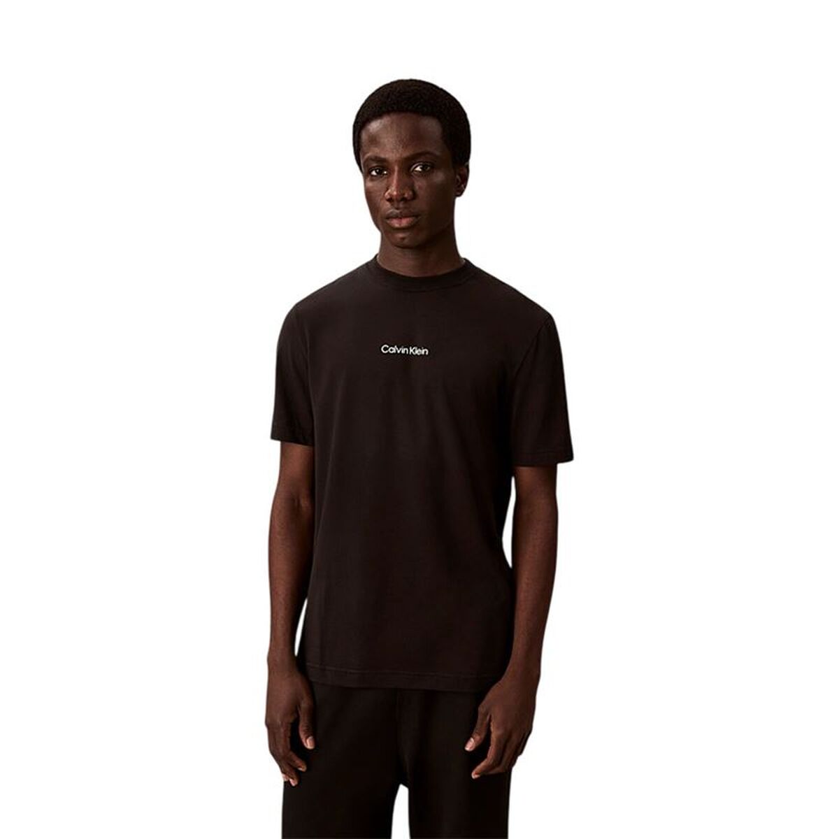 Men’s Short Sleeve T-Shirt Calvin Klein Black Men’s Short Sleeve T-Shirt Calvin Klein Black