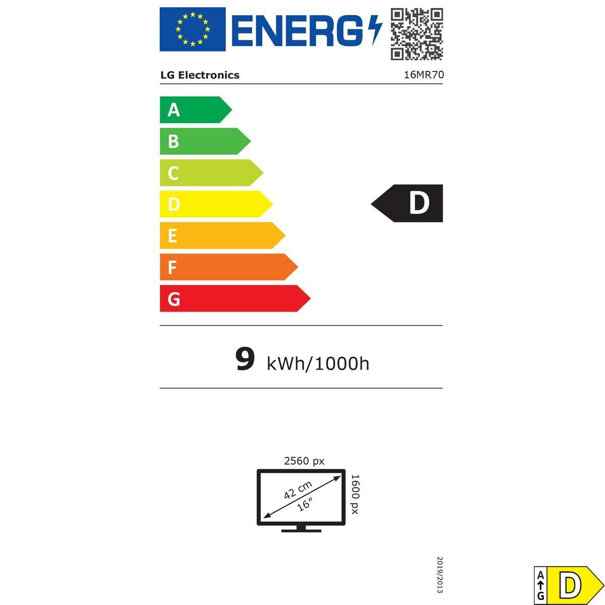 Portable monitor LG Gram+View 16MR70 WQXGA 16″