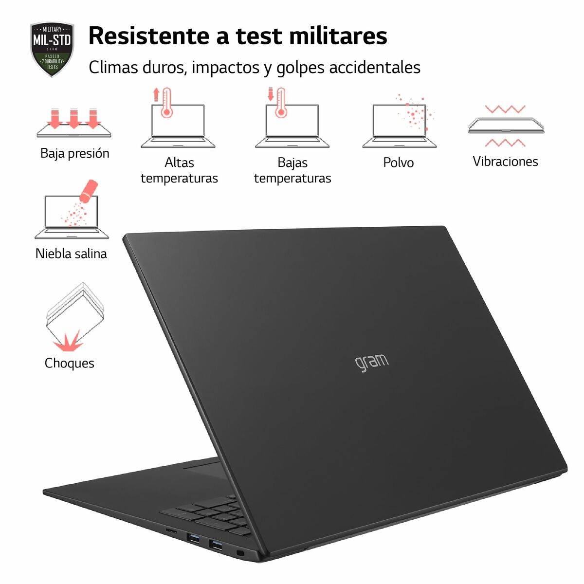 Laptop LG 17Z90R 17″ i7-1360P 16 GB RAM 512 GB SSD Spanish Qwerty