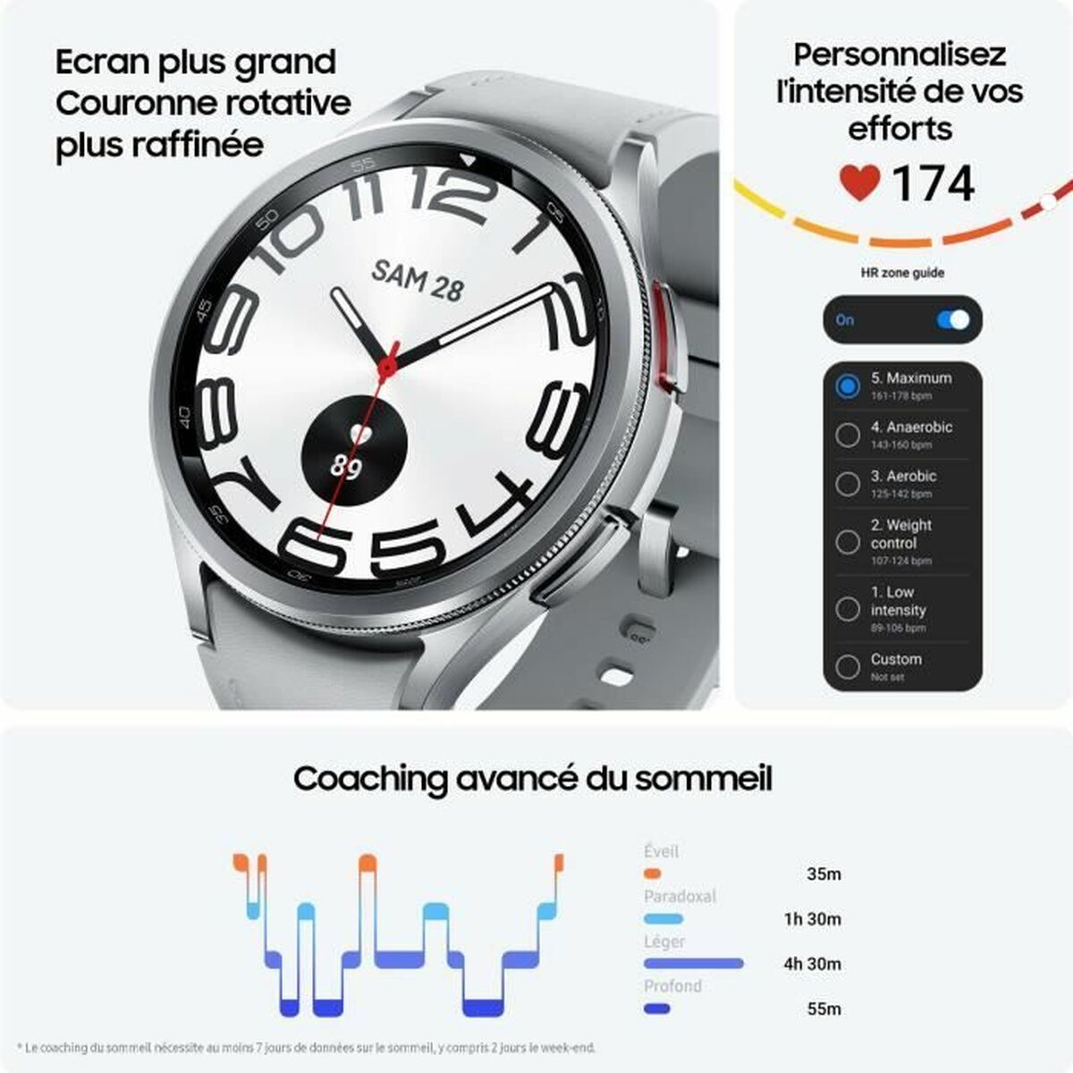Smartwatch Samsung Galaxy Watch6 Black Silver 1,3″ 43 mm