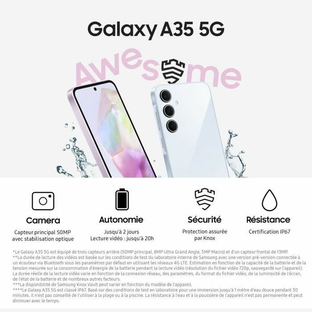 Smartphone Samsung 6 GB RAM 128 GB Blue