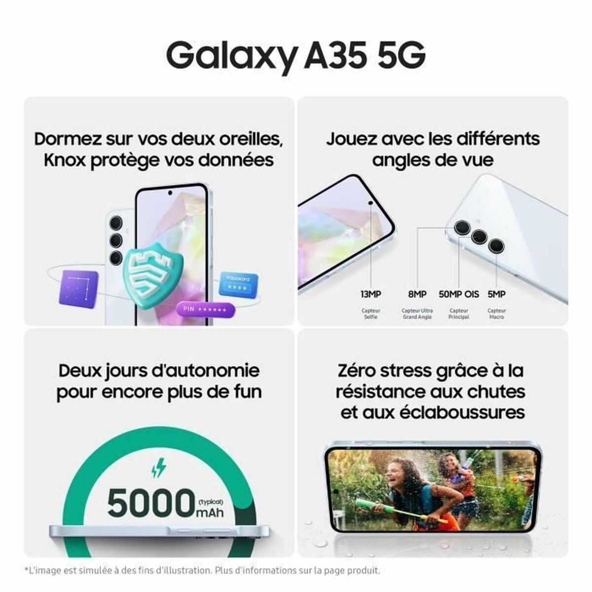 Smartphone Samsung 6 GB RAM 128 GB Blue