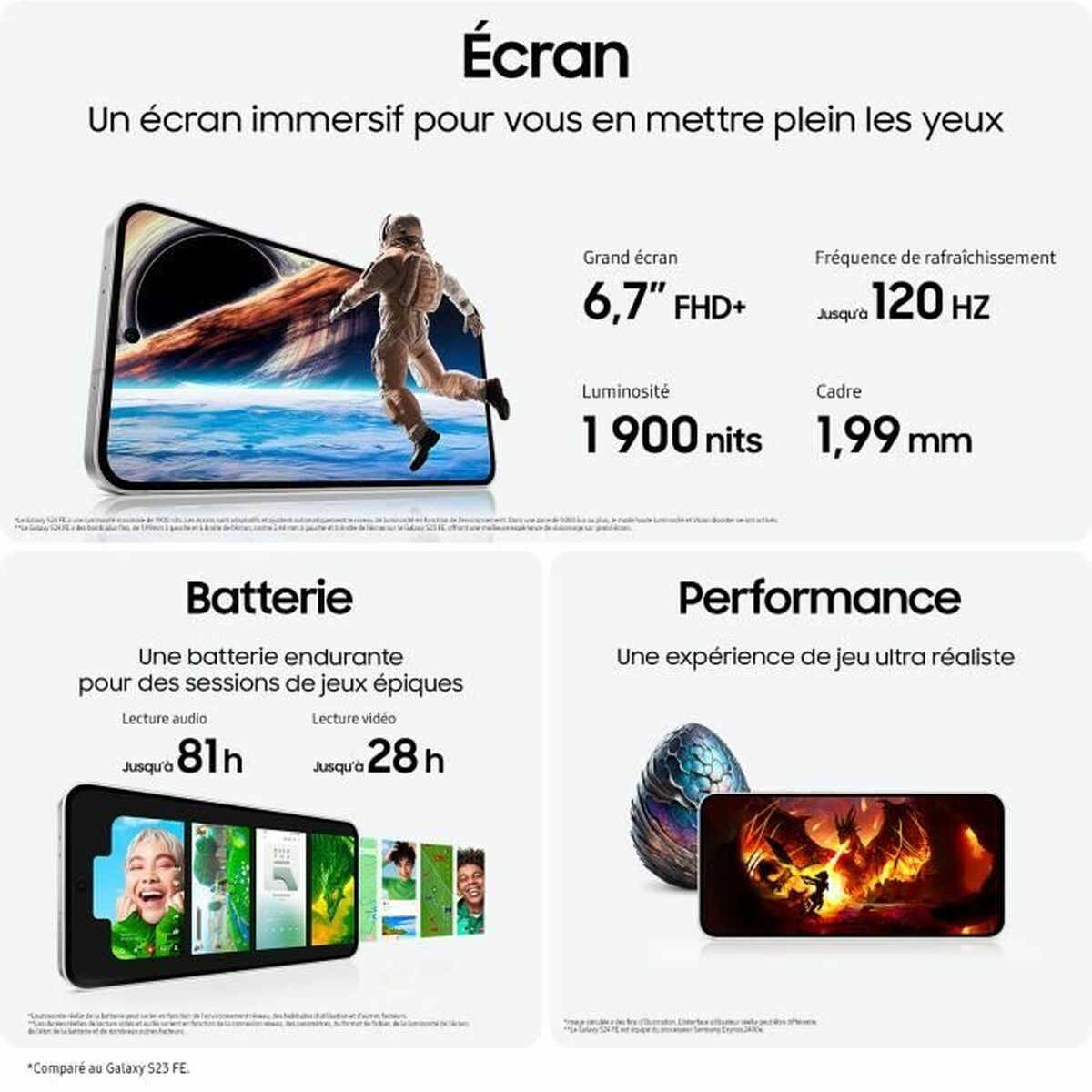 Smartphone Samsung Galaxy S24 FE 5G 6,2″ 8 GB RAM 128 GB Steel
