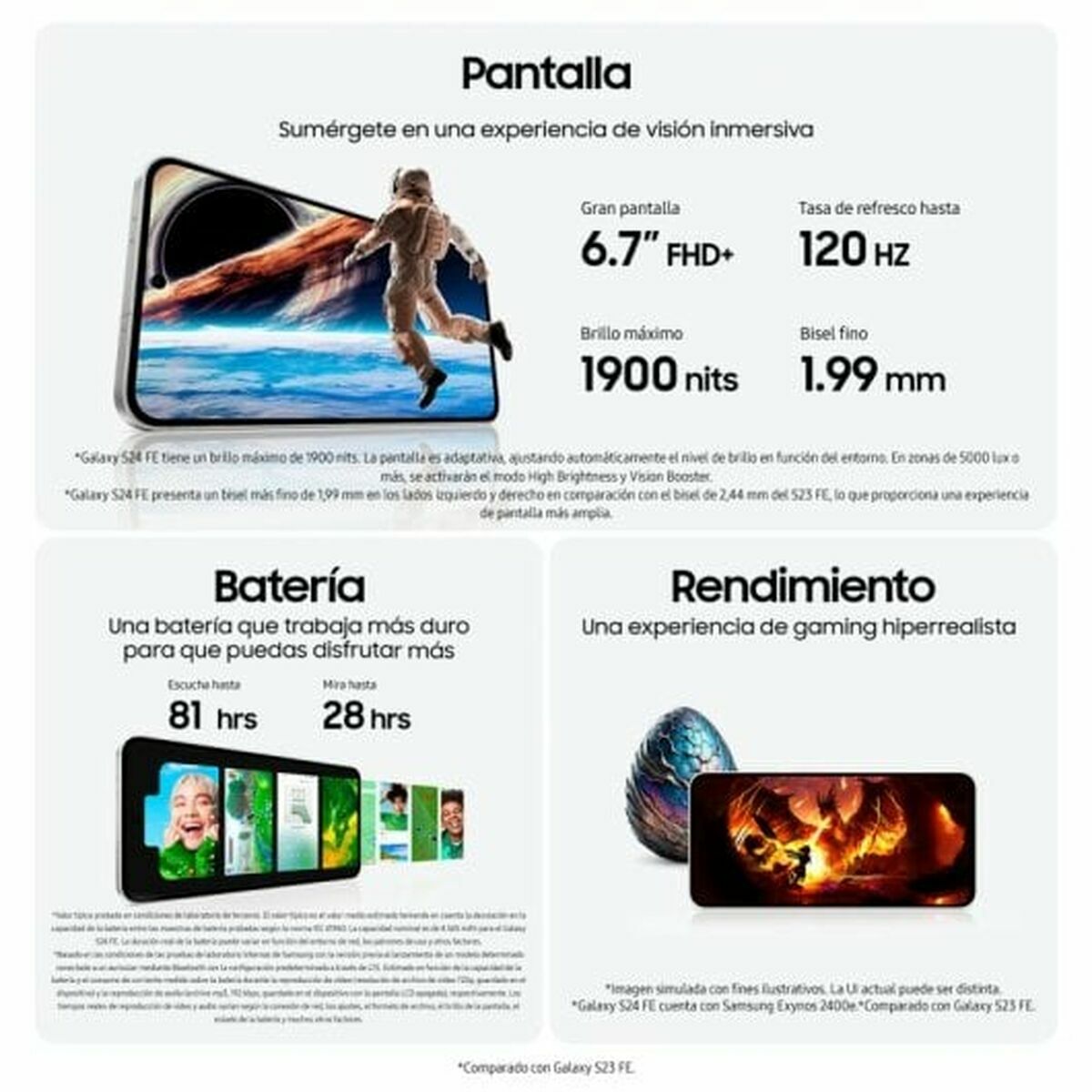Smartphone Samsung Galaxy S24 FE 5G 6,7″ 8 GB RAM 256 GB Green