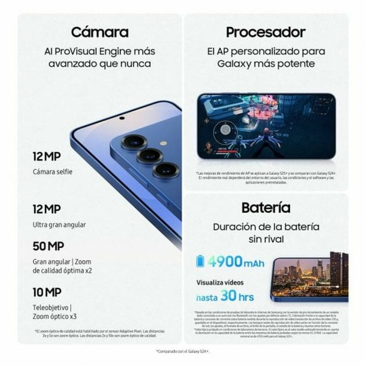 Smartphone Samsung Galaxy S25 Plus 6,7″ Qualcomm Snapdragon 8 Elite 12 GB RAM 256 GB Blue