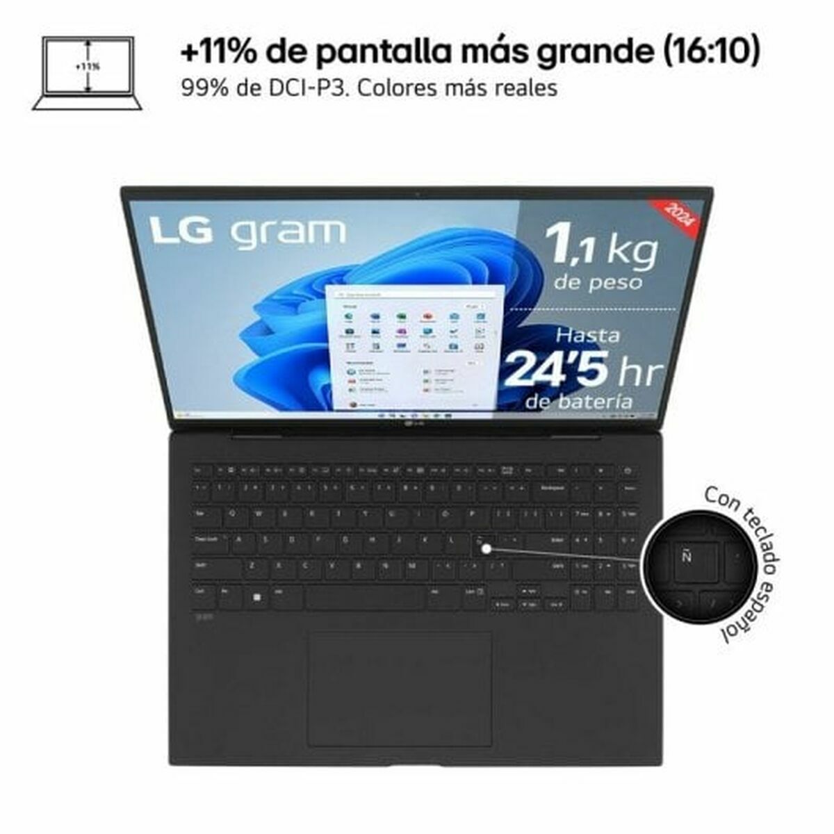 Laptop LG 16Z90S-G.AD7BB 16″ 32 GB RAM 2 TB SSD