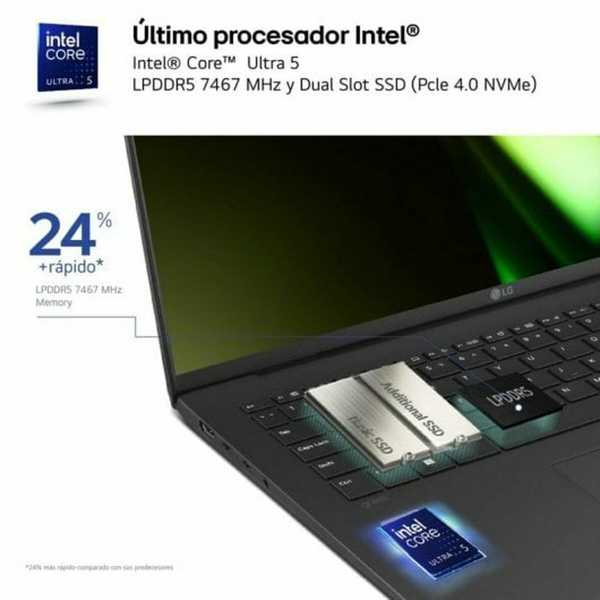 Laptop LG 16Z90S-G.AD7BB 16″ 32 GB RAM 2 TB SSD