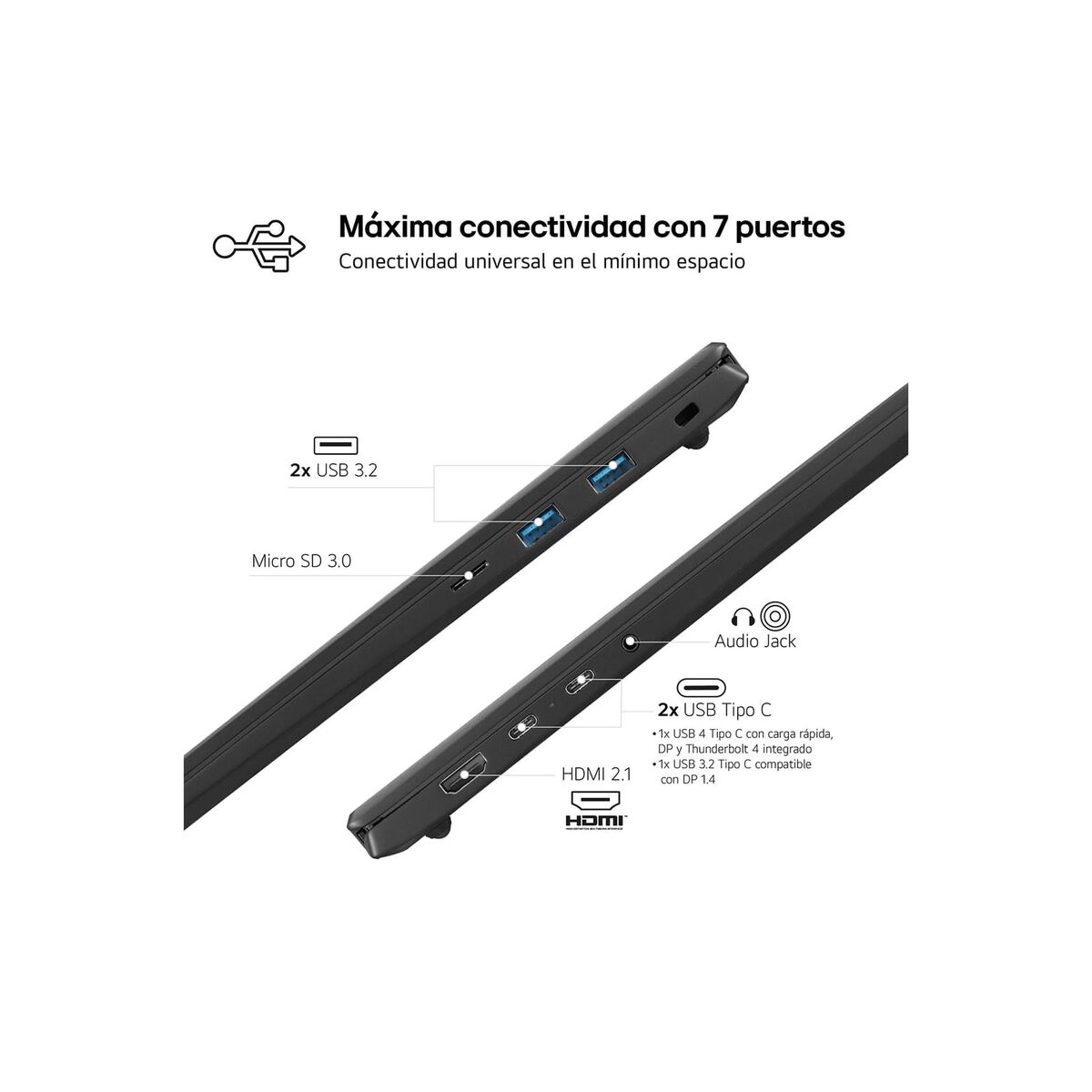 Laptop LG 16ZD90SP-A.AX78B 16″ intel core ultra 7 32 GB RAM 1 TB SSD Spanish Qwerty