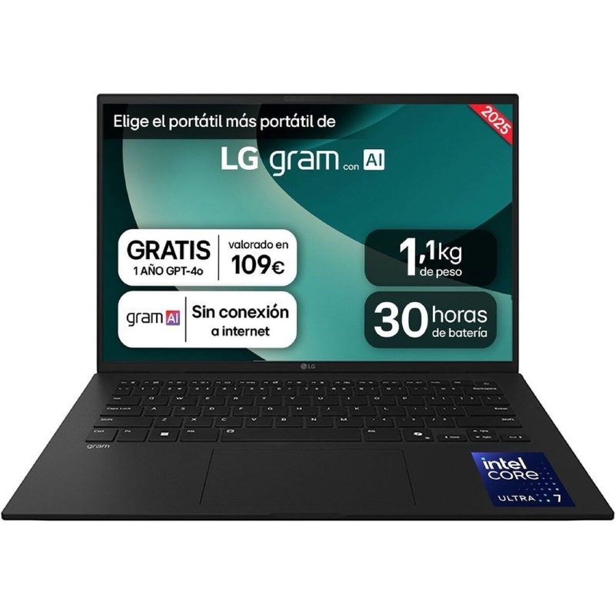 Laptop LG 14ZD90T-G.AX78B 14″ intel core ultra 7 16 GB RAM 1 TB SSD Spanish Qwerty