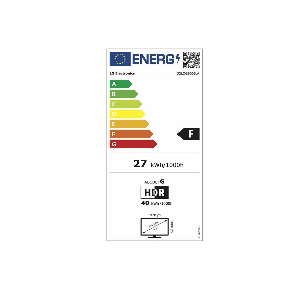 Smart TV LG 32LQ63006LA.AEU Full HD 32″ LED HDR HDR10