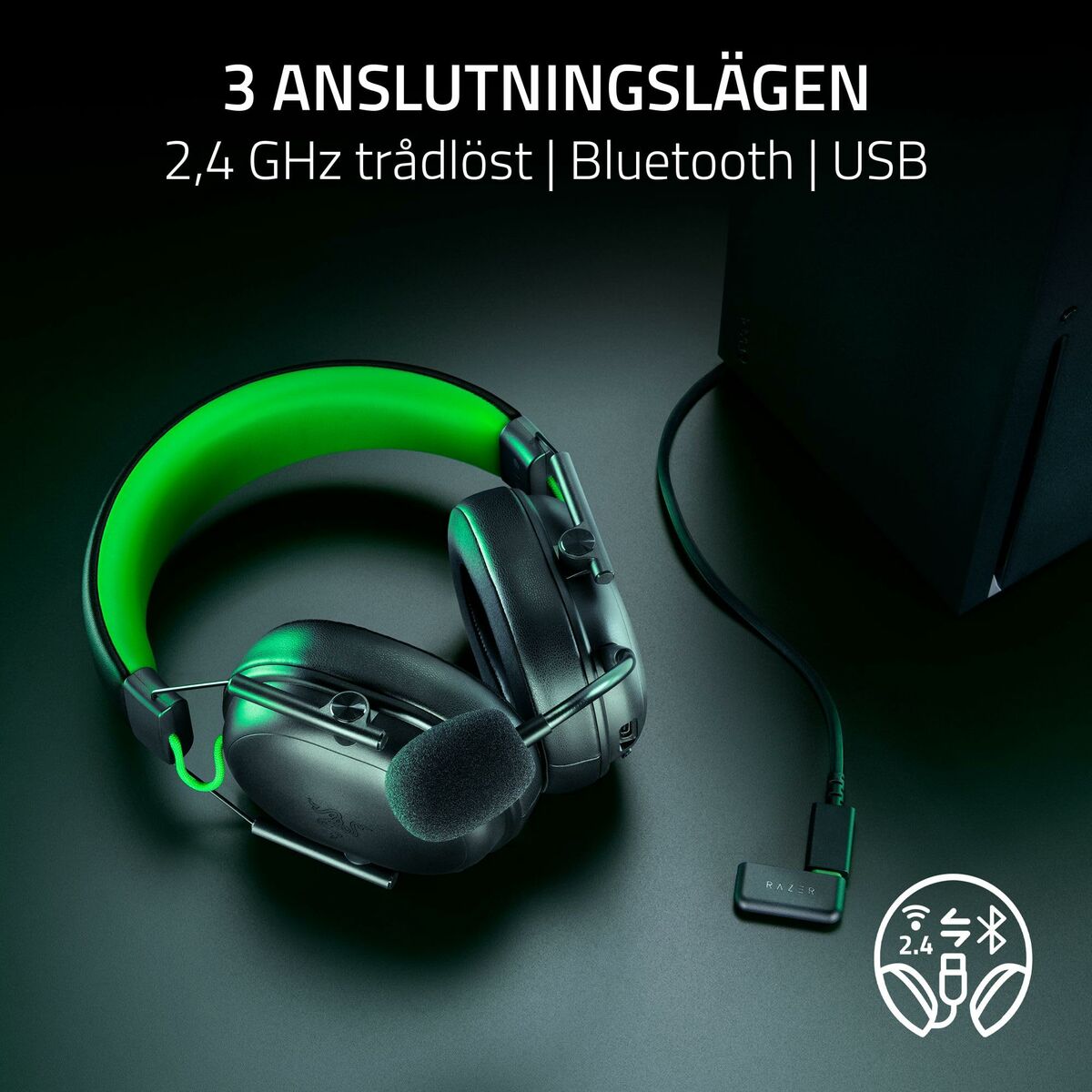 Headphones Razer RZ04-05420200-R3M1 Black Green