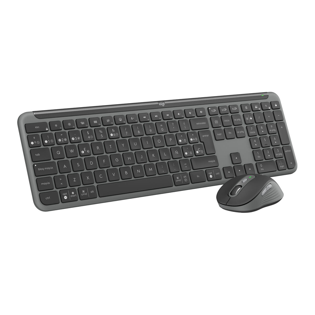 Keyboard and Mouse Logitech MK950 Graphite Spanish QWERTY Keyboard and Mouse Logitech MK950 Graphite Spanish QWERTY