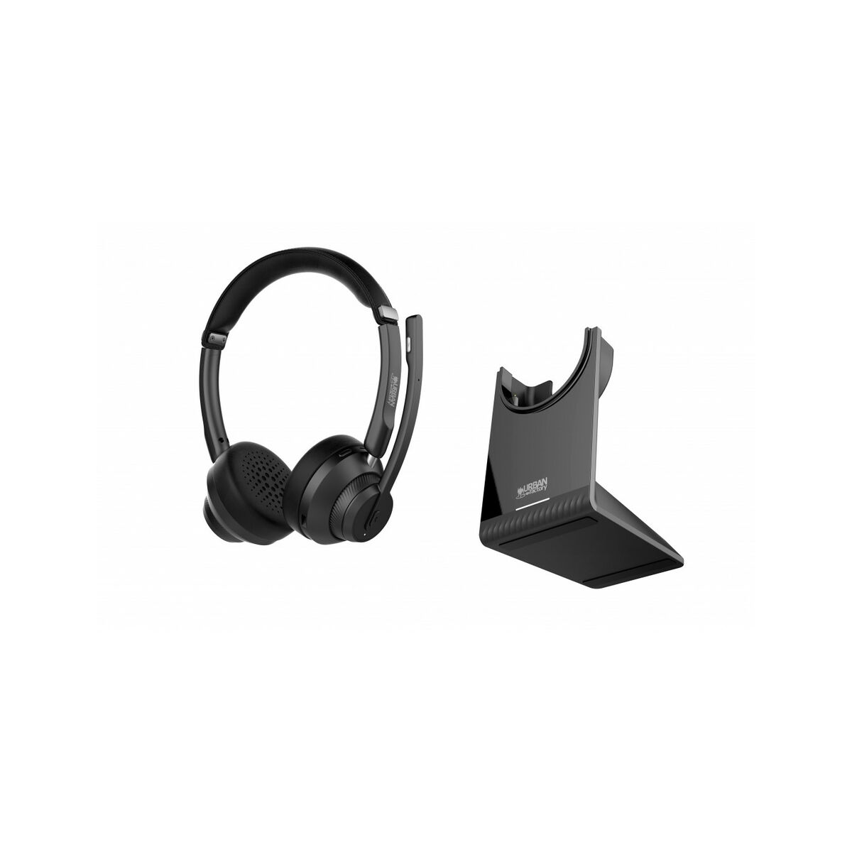 Bluetooth Headset with Microphone Urban Factory HBV65UF Black Bluetooth Headset with Microphone Urban Factory HBV65UF Black