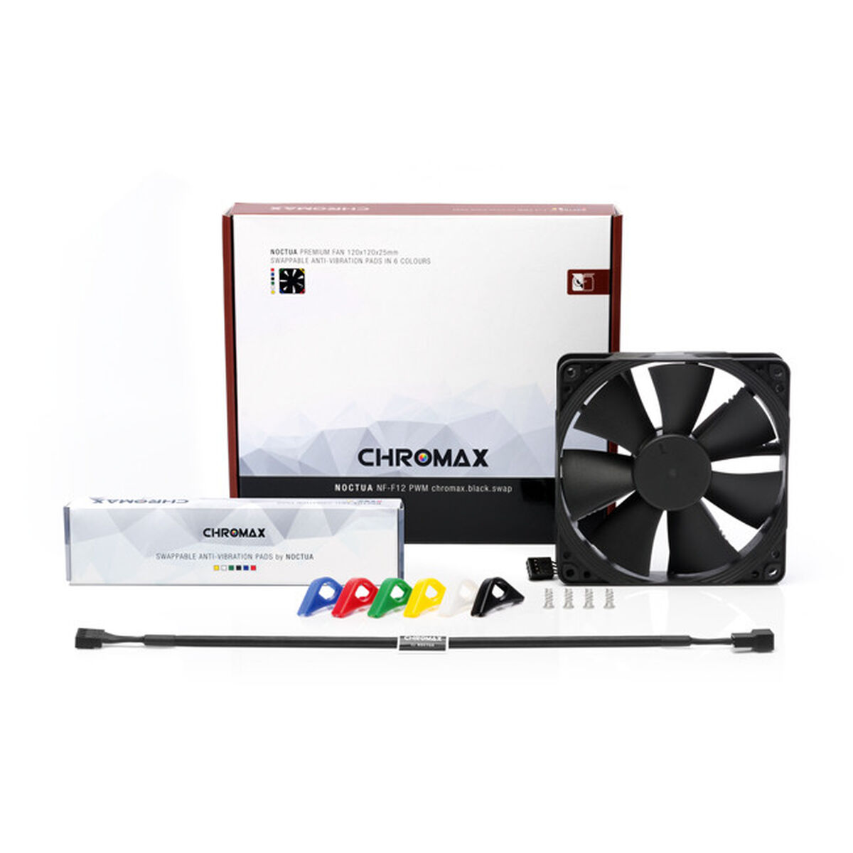 Box Ventilator Noctua NF-F12 PWM chromax.black.swap  12 cm