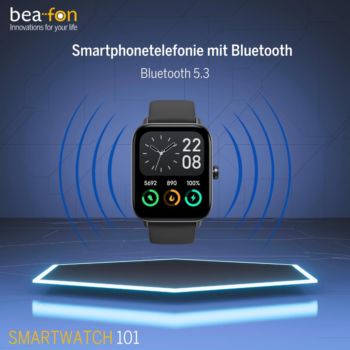 Smartwatch beafon WATCH 101 1,8″ Black Grey