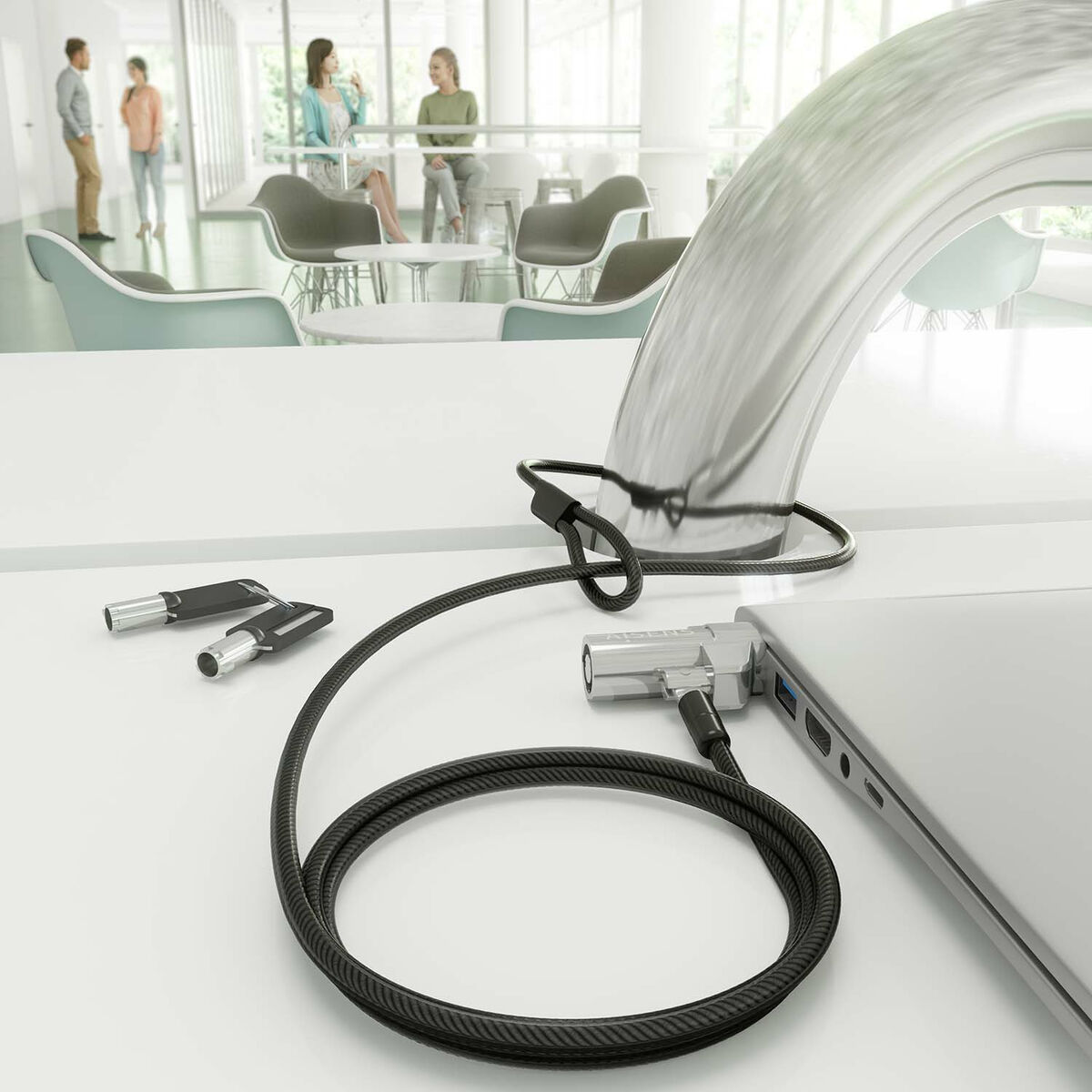 Security Cable Aisens ASLK-D45K06-BK Black 1,5 m