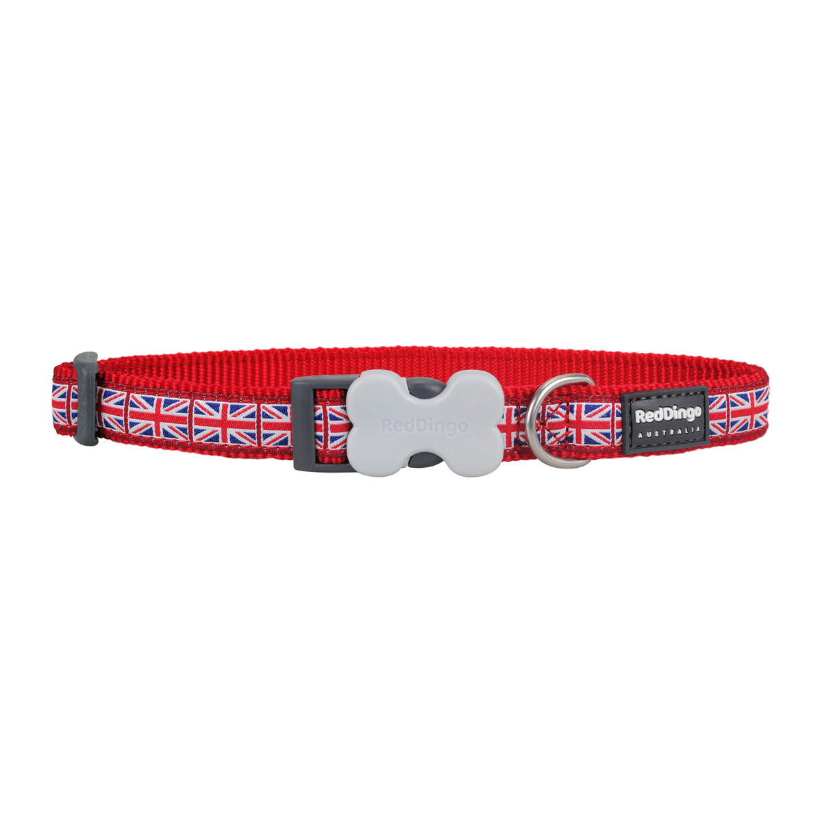 Dog collar Red Dingo Union Jack 20-32 cm Red Dog collar Red Dingo Union Jack 20-32 cm Red
