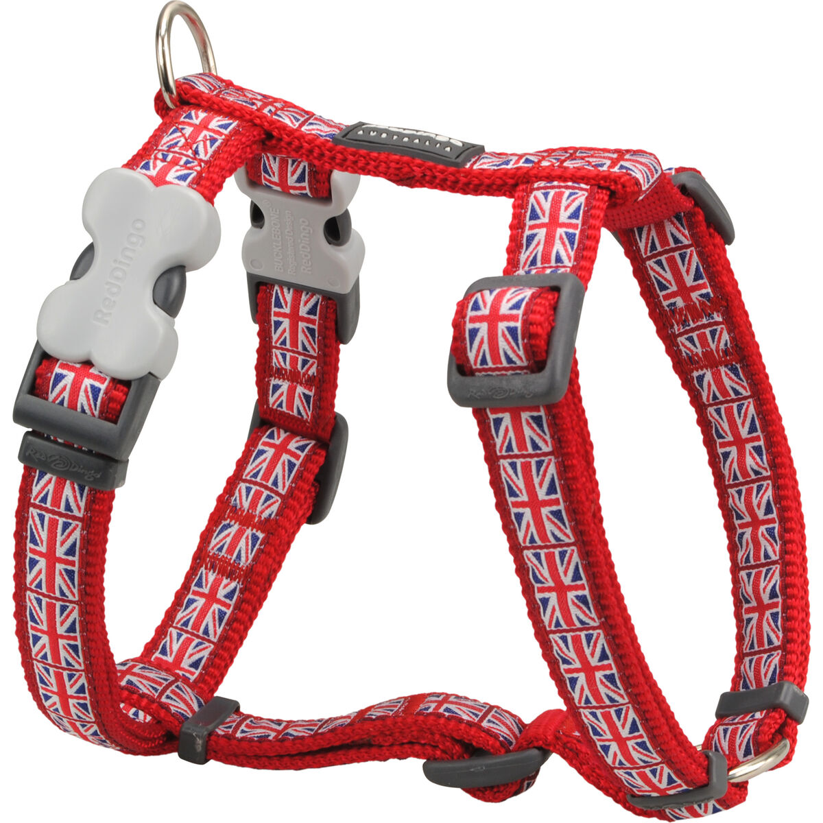 Dog Harness Red Dingo Union Jack 25-39 cm Red Dog Harness Red Dingo Union Jack 25-39 cm Red