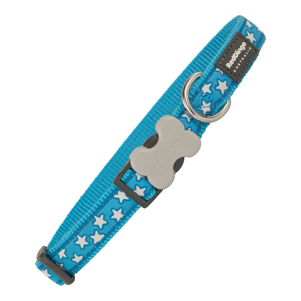 Dog collar Red Dingo Style Turquoise Stars (2,5 x 41-63 cm) Dog collar Red Dingo Style Turquoise Stars (2,5 x 41-63 cm)