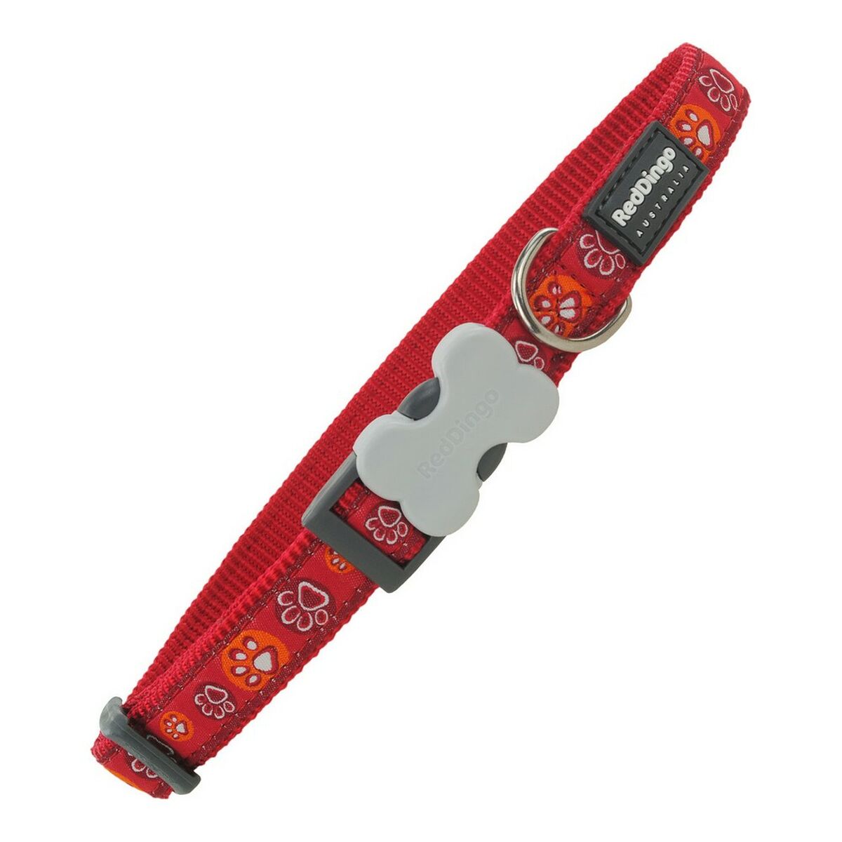 Dog collar Red Dingo Animal footprints (41-63 cm) (2,5 x 41-63 cm) Dog collar Red Dingo Animal footprints (41-63 cm) (2,5 x 41-63 cm)