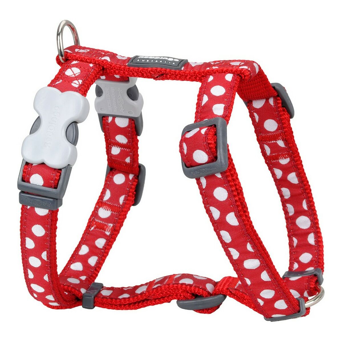 Dog Harness Red Dingo Style Sports White Spots 37-61 cm Dog Harness Red Dingo Style Sports White Spots 37-61 cm