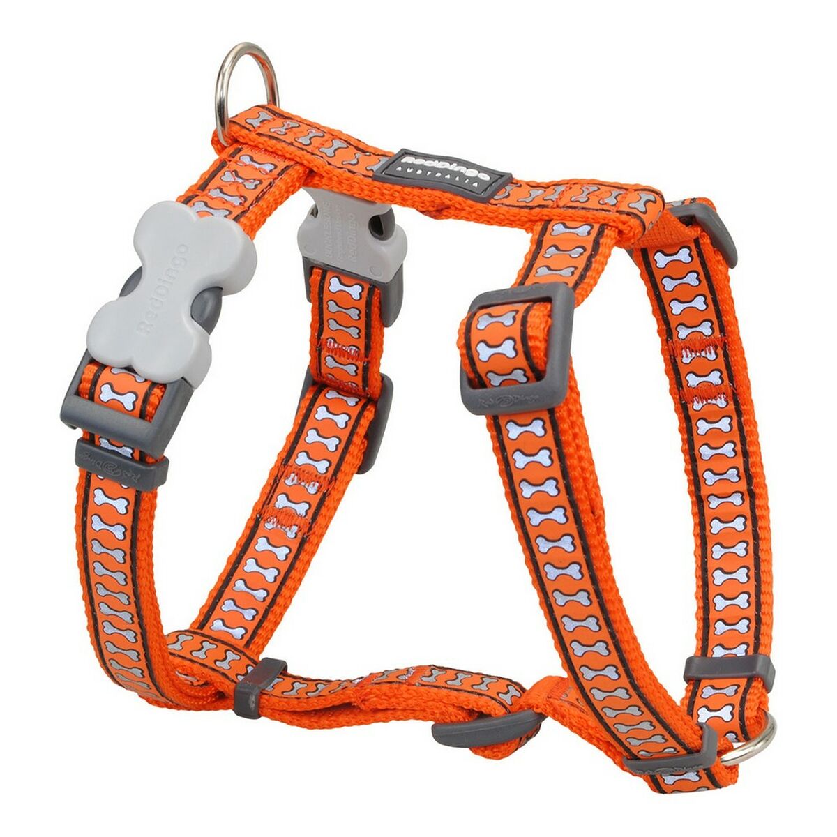 Dog Harness Red Dingo Bone Reflective 30-48 cm Orange Dog Harness Red Dingo Bone Reflective 30-48 cm Orange