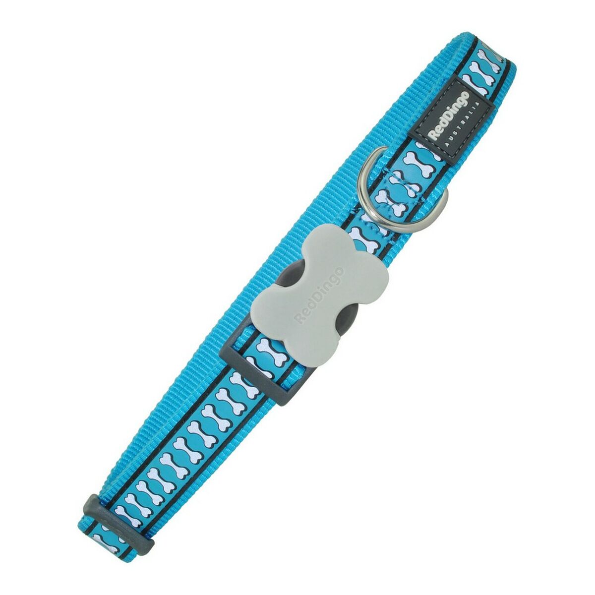 Dog collar Red Dingo Reflective Bones Turquoise (2 x 31-47 cm) Dog collar Red Dingo Reflective Bones Turquoise (2 x 31-47 cm)