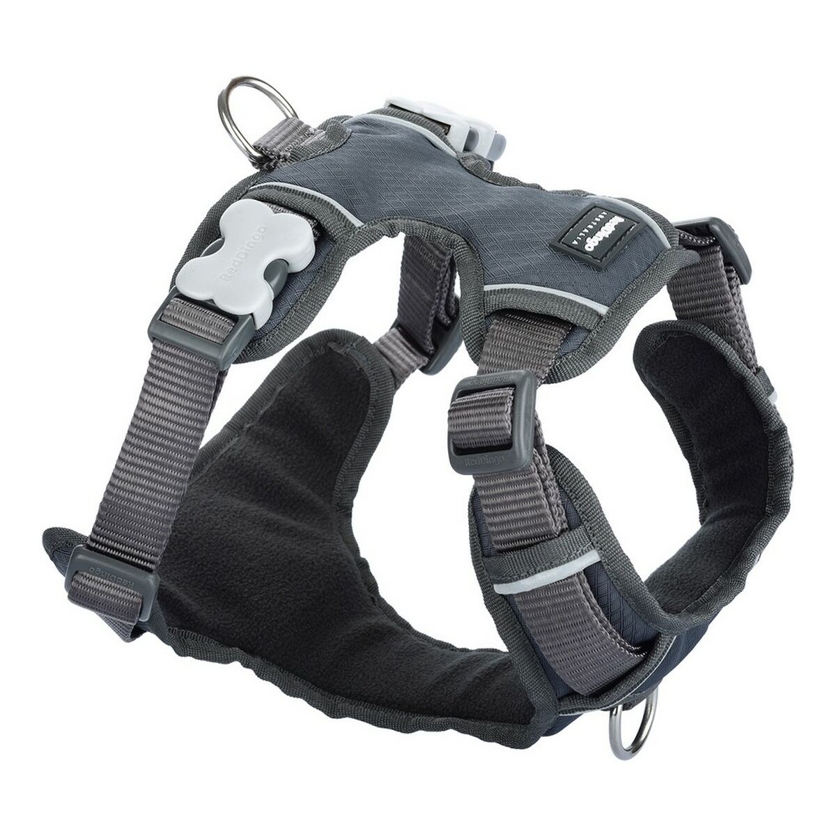 Dog Harness Red Dingo Padded Grey XS size Dog Harness Red Dingo Padded Grey XS size