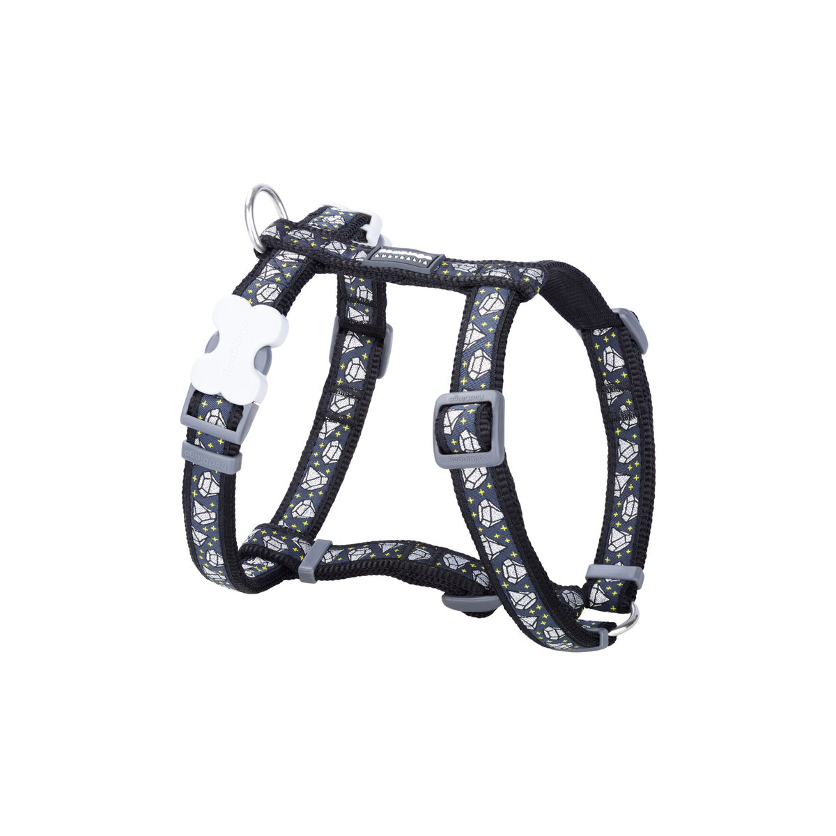 Dog Harness Red Dingo Diamond 25-39 cm Black Dog Harness Red Dingo Diamond 25-39 cm Black