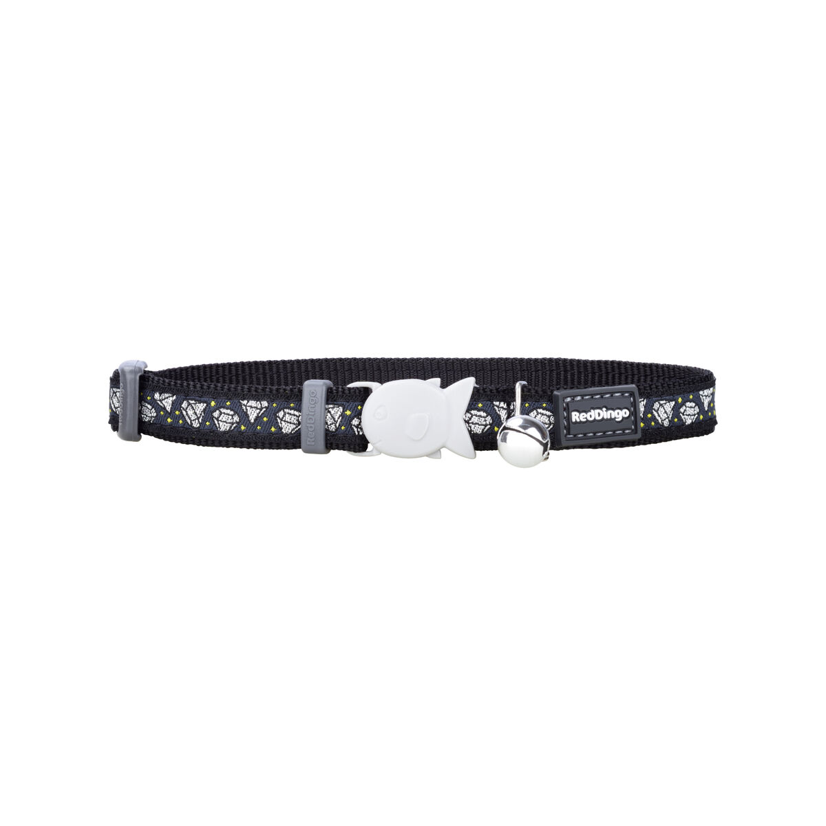 Cat Collar Red Dingo Diamond 20-32 cm Black Cat Collar Red Dingo Diamond 20-32 cm Black