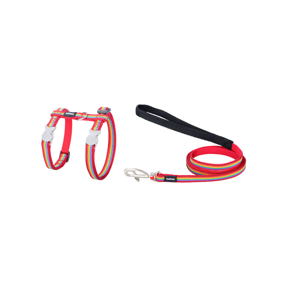 Dog Harness Red Dingo Rainbow 21-35 cm Red Multicolour Dog Harness Red Dingo Rainbow 21-35 cm Red Multicolour