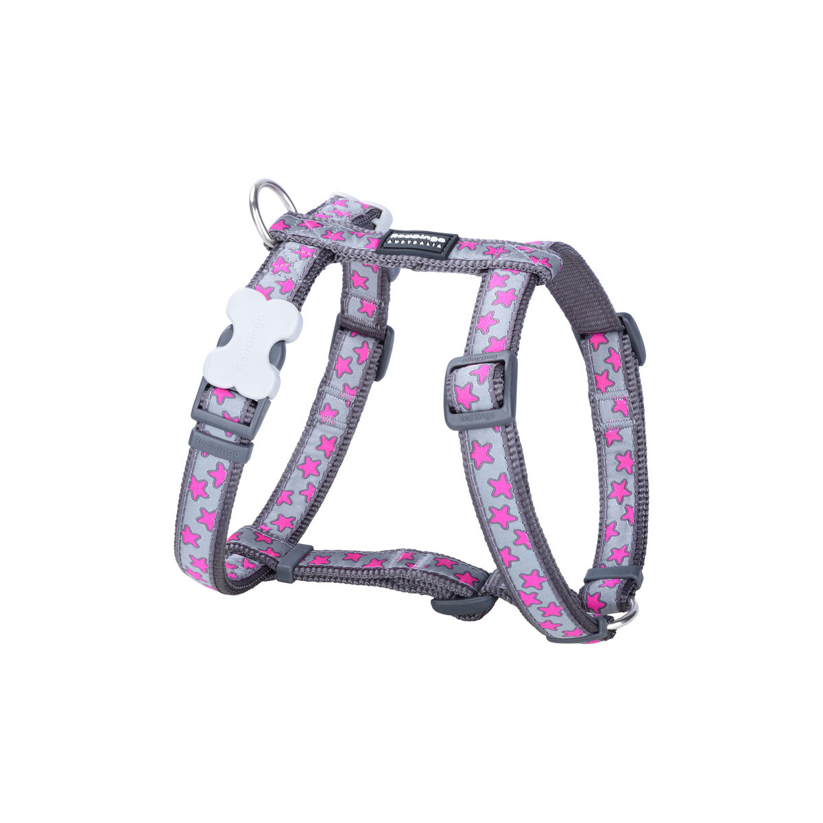Dog Harness Red Dingo STYLE HOT PINK ON COOL GREY 45-66 cm 36-59 cm Dog Harness Red Dingo STYLE HOT PINK ON COOL GREY 45-66 cm 36-59 cm
