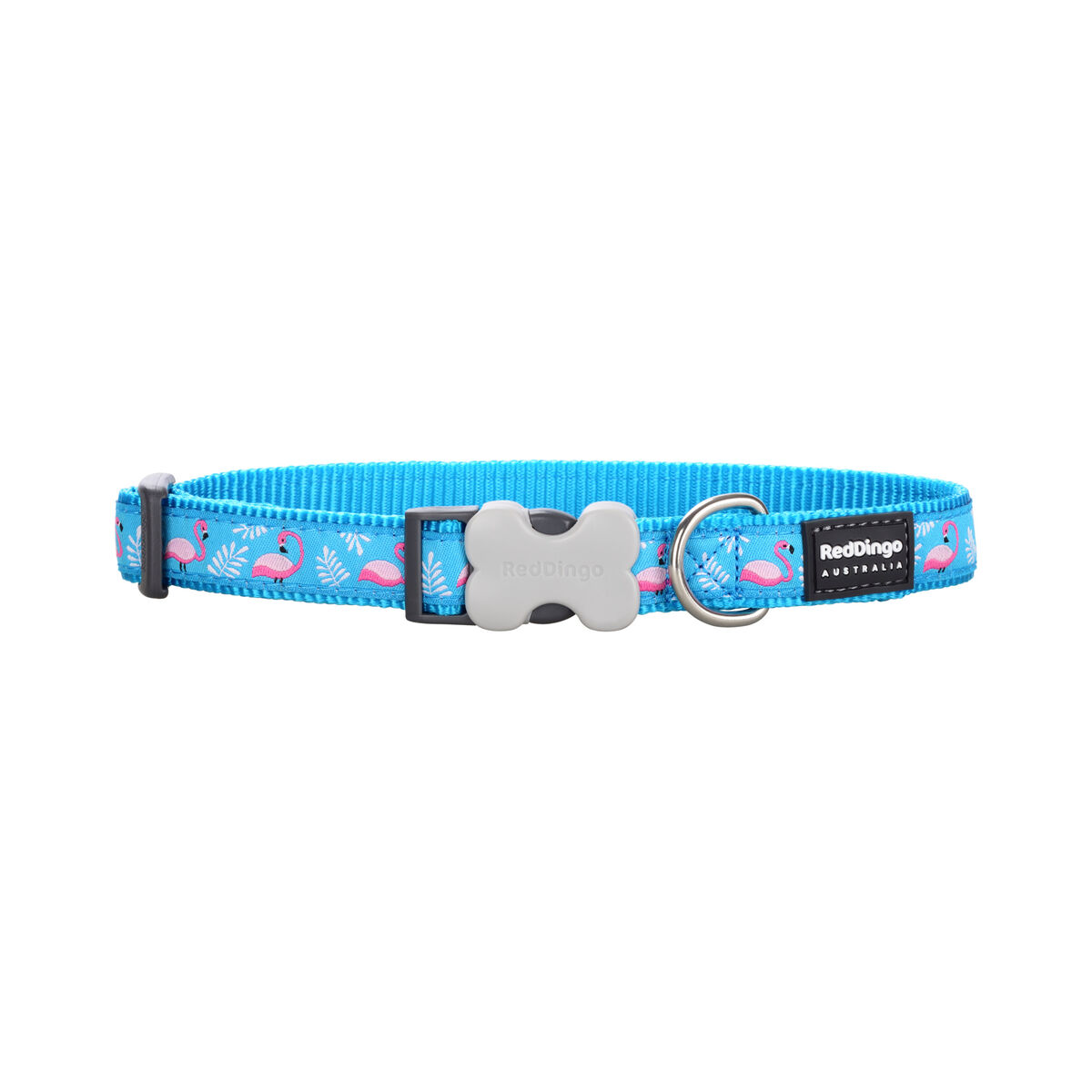 Dog collar Red Dingo STYLE FLAMINGO Turquoise 41-63 cm Dog collar Red Dingo STYLE FLAMINGO Turquoise 41-63 cm