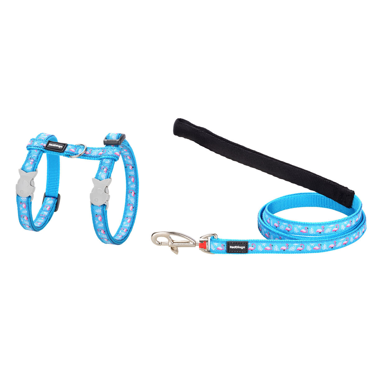 Dog Harness Red Dingo Flamingo Turquoise Dog Harness Red Dingo Flamingo Turquoise