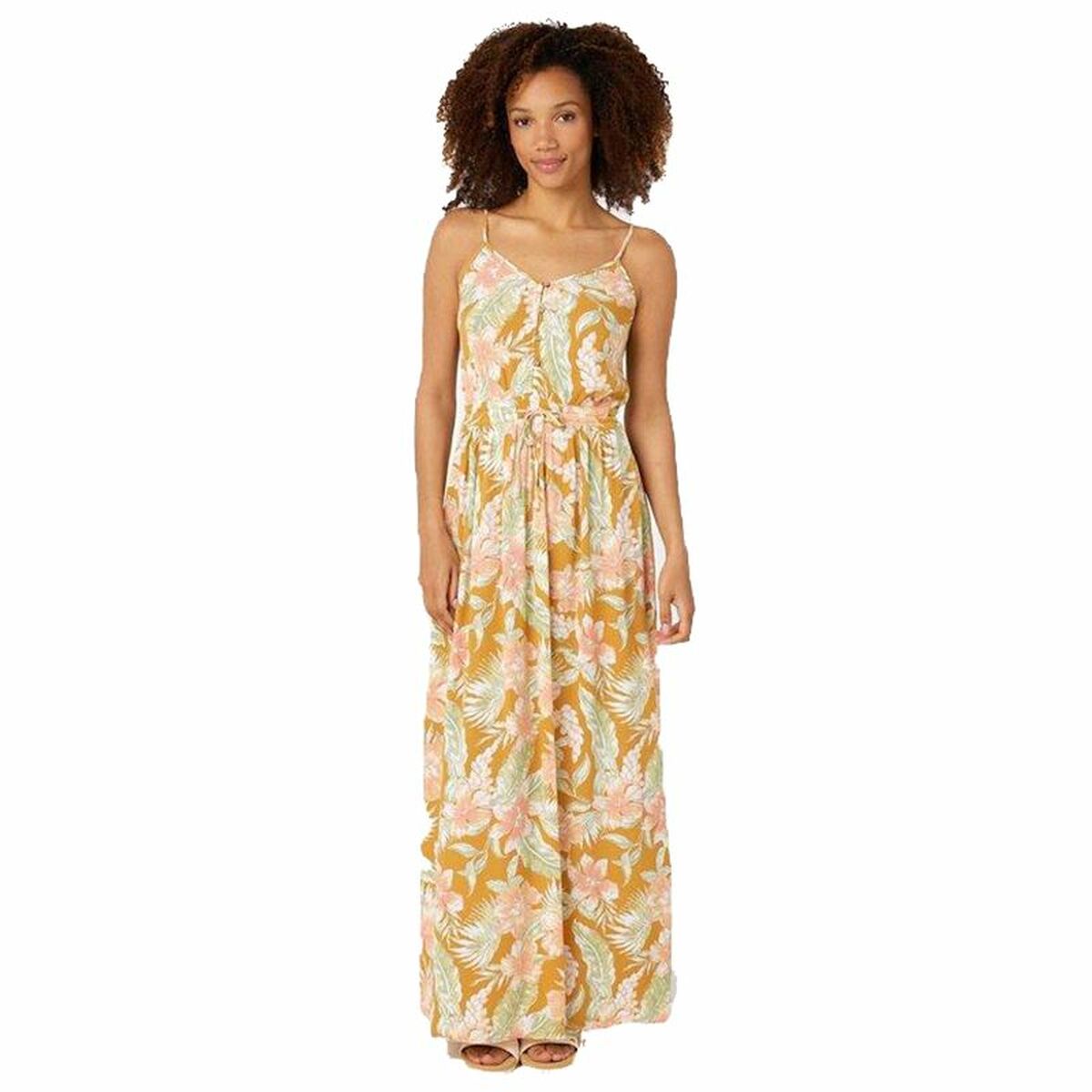 Dress Rip Curl Always Summer Yellow Coral Dress Rip Curl Always Summer Yellow Coral