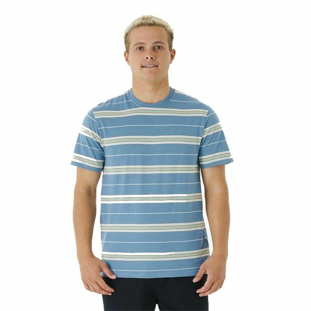 T-shirt Rip Curl Surf Revival Stripe Aquamarine Men T-shirt Rip Curl Surf Revival Stripe Aquamarine Men