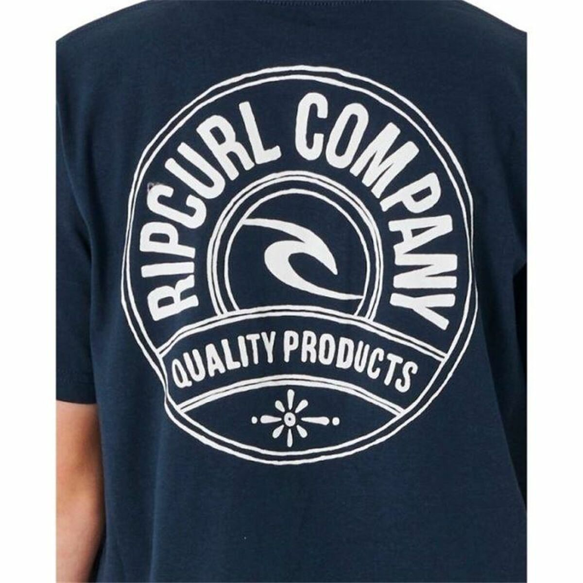 Child’s Short Sleeve T-Shirt Rip Curl Stapler Navy Blue