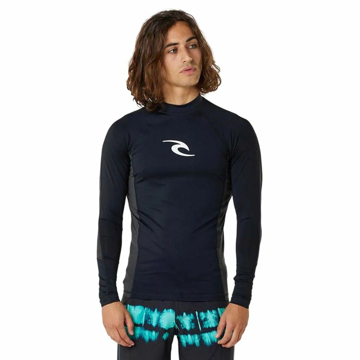 Bathing T-shirt Rip Curl Waves pf Black