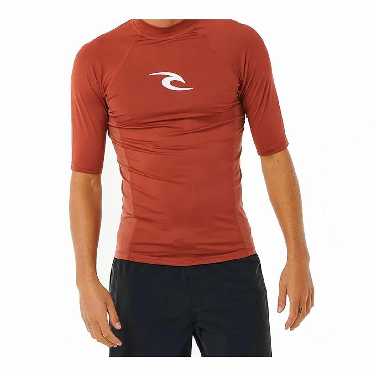 Child’s Short Sleeve T-Shirt Rip Curl Wave Upf Brown