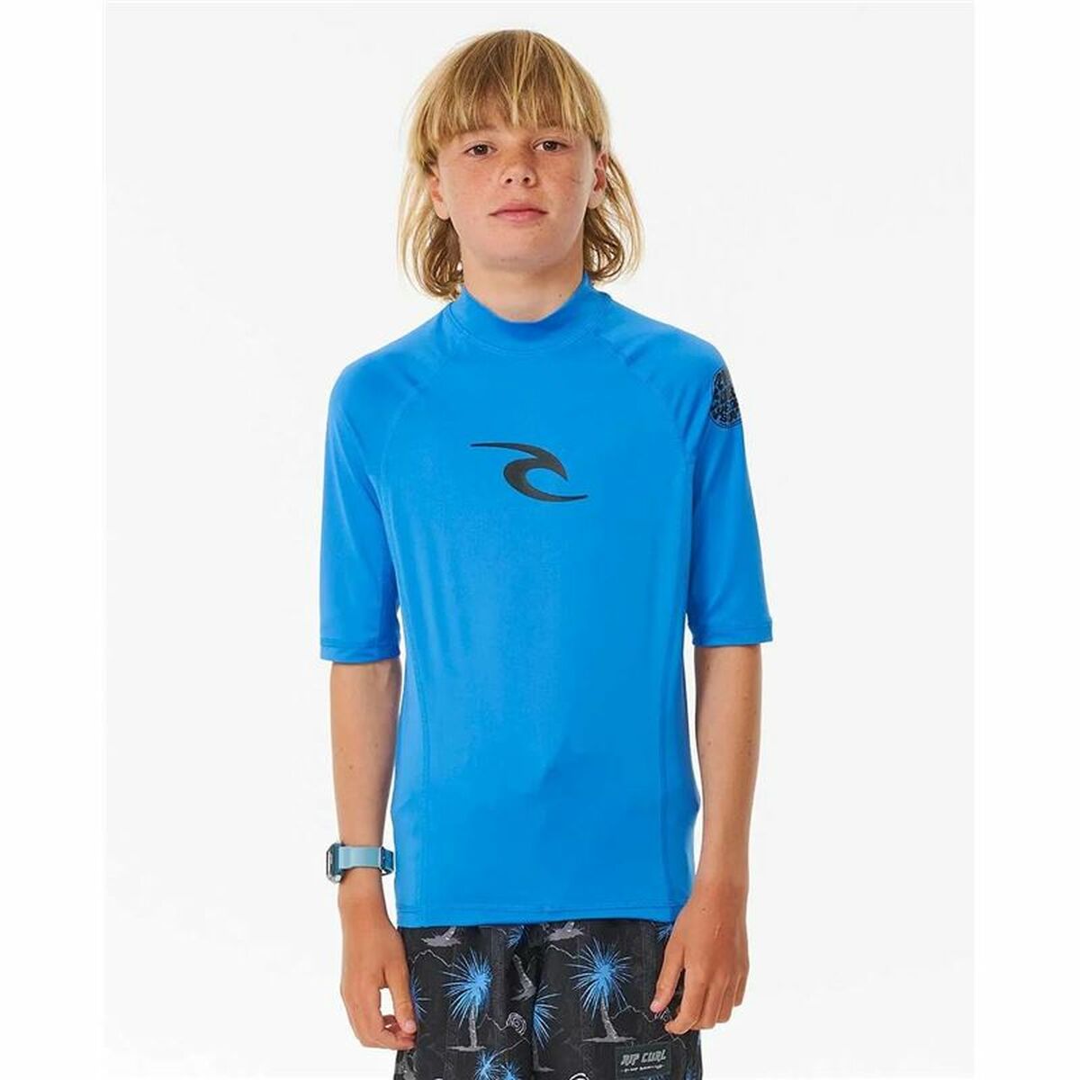 Menâs Short Sleeve T-Shirt Rip Curl Wave pf Sky blue Menâs Short Sleeve T-Shirt Rip Curl Wave pf Sky blue
