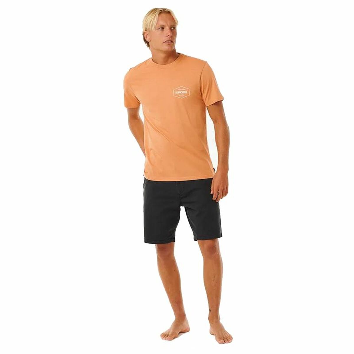 Short-sleeve Sports T-shirt Rip Curl Stapler Light brown Short-sleeve Sports T-shirt Rip Curl Stapler Light brown