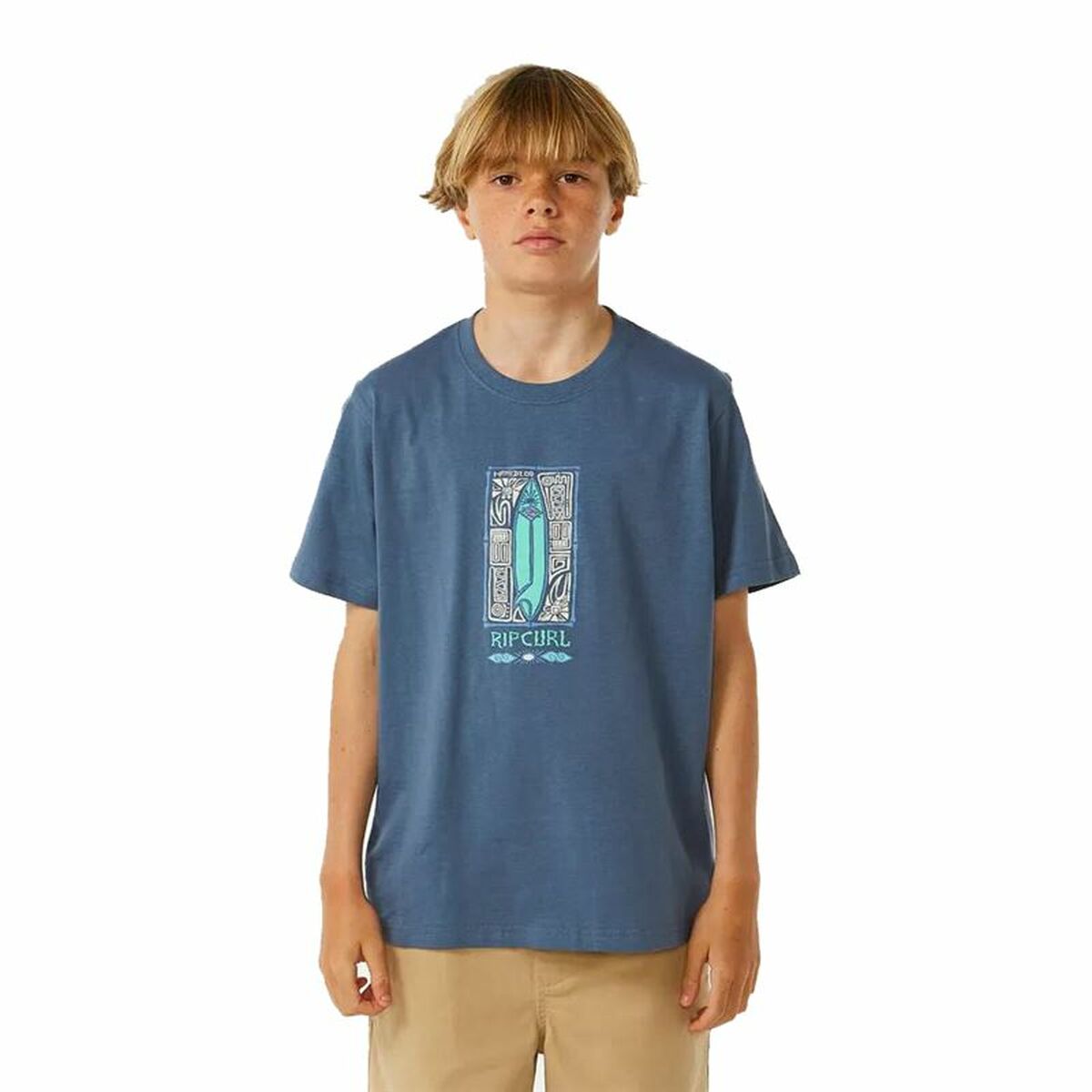 Child’s Short Sleeve T-Shirt Rip Curl Lost Island Blue