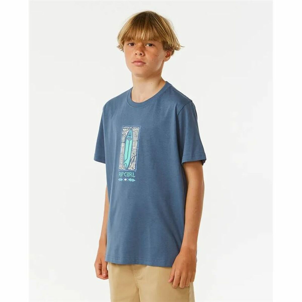 Child’s Short Sleeve T-Shirt Rip Curl Lost Island Blue