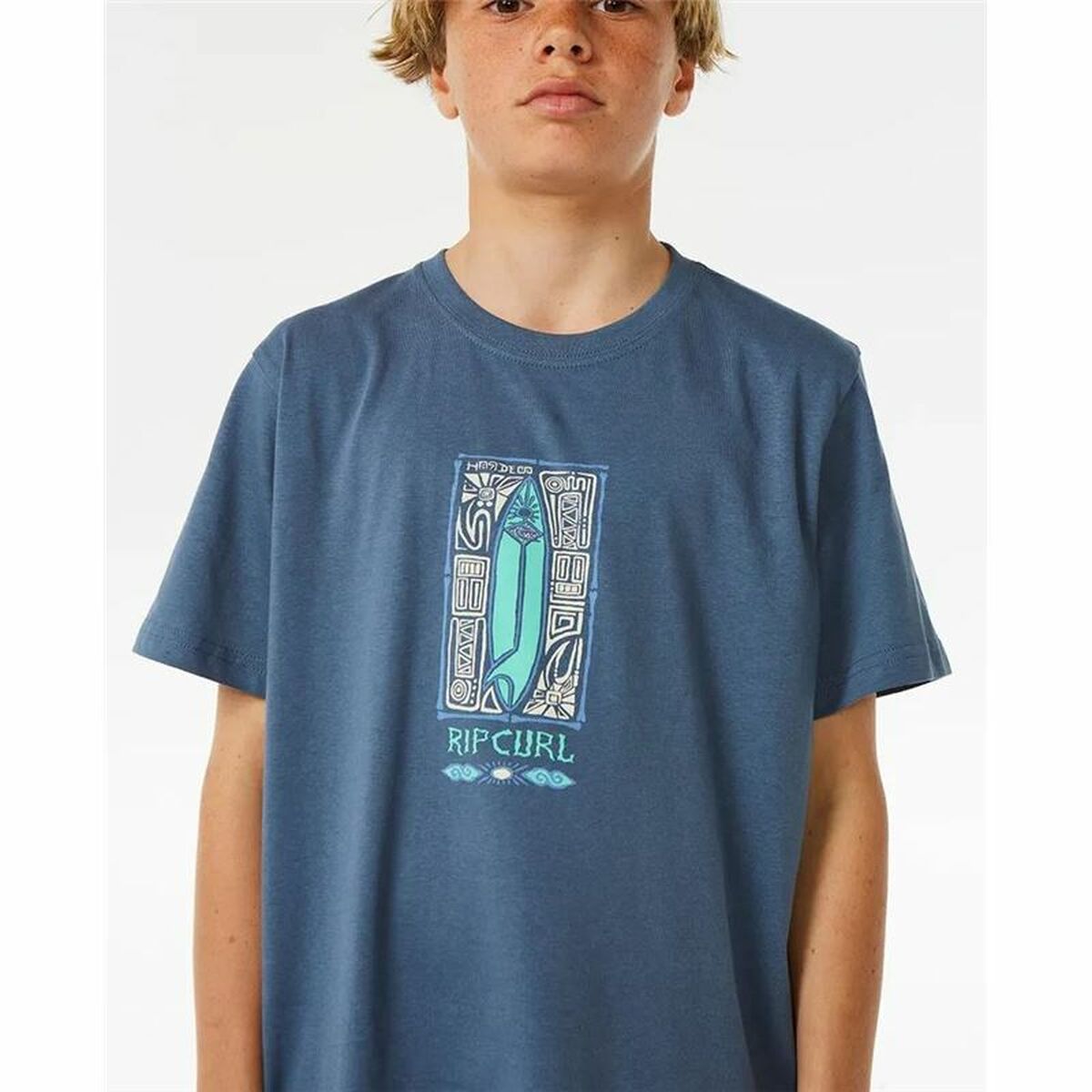 Child’s Short Sleeve T-Shirt Rip Curl Lost Island Blue