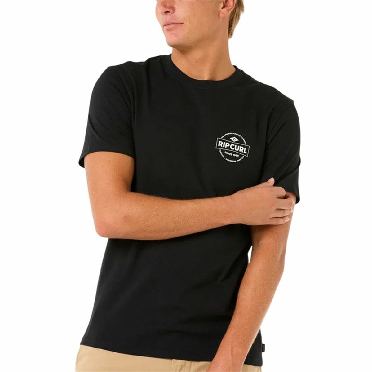 Men’s Short Sleeve T-Shirt Rip Curl Staple Black Men’s Short Sleeve T-Shirt Rip Curl Staple Black