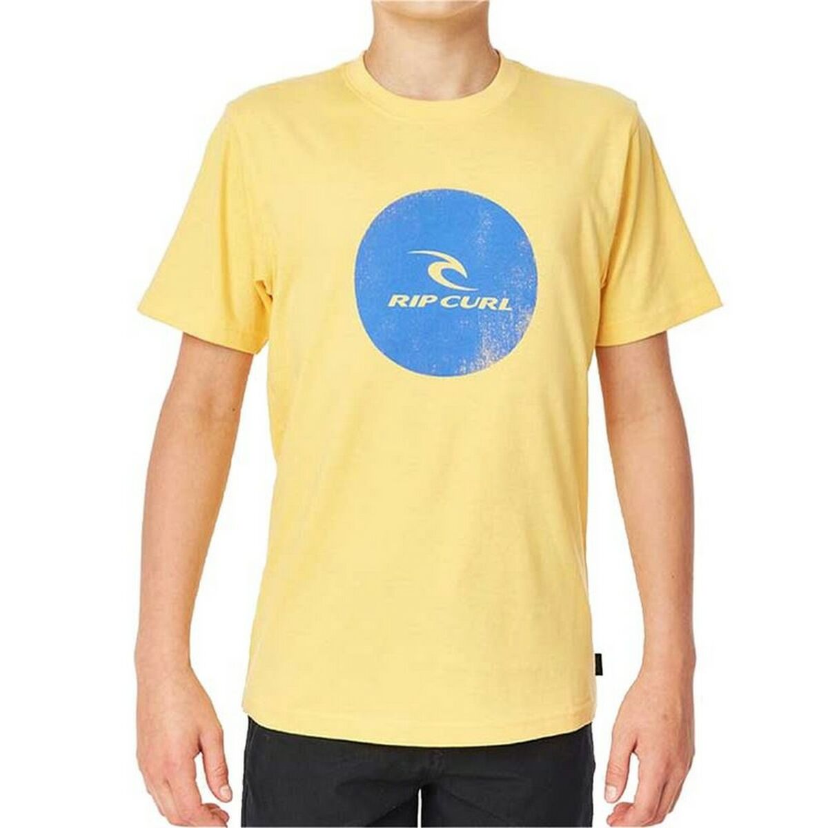 Child’s Short Sleeve T-Shirt Rip Curl Corp Icon B Yellow