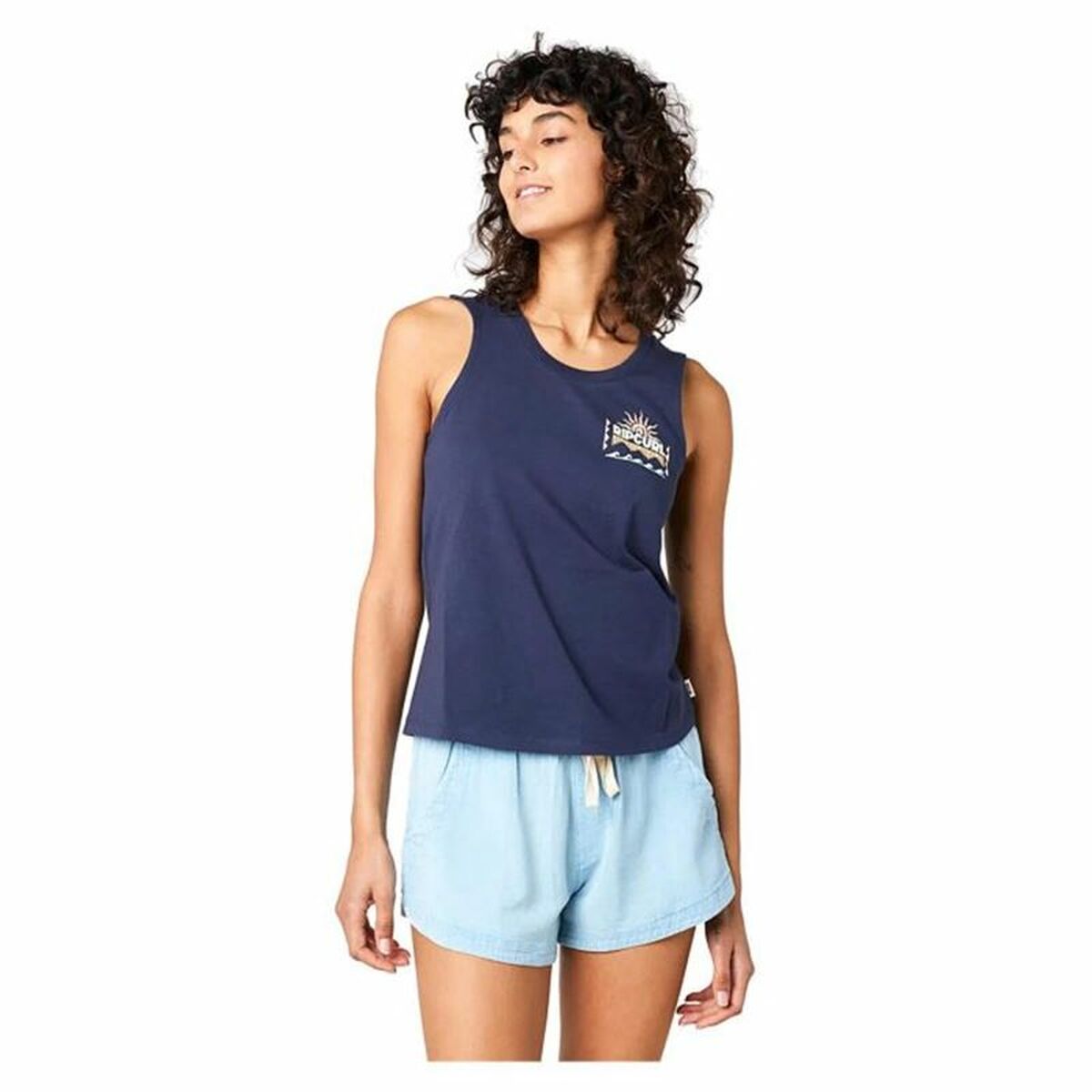 Womenâs Short Sleeve T-Shirt Rip Curl Re-Entry Crew Tee Navy Blue Womenâs Short Sleeve T-Shirt Rip Curl Re-Entry Crew Tee Navy Blue