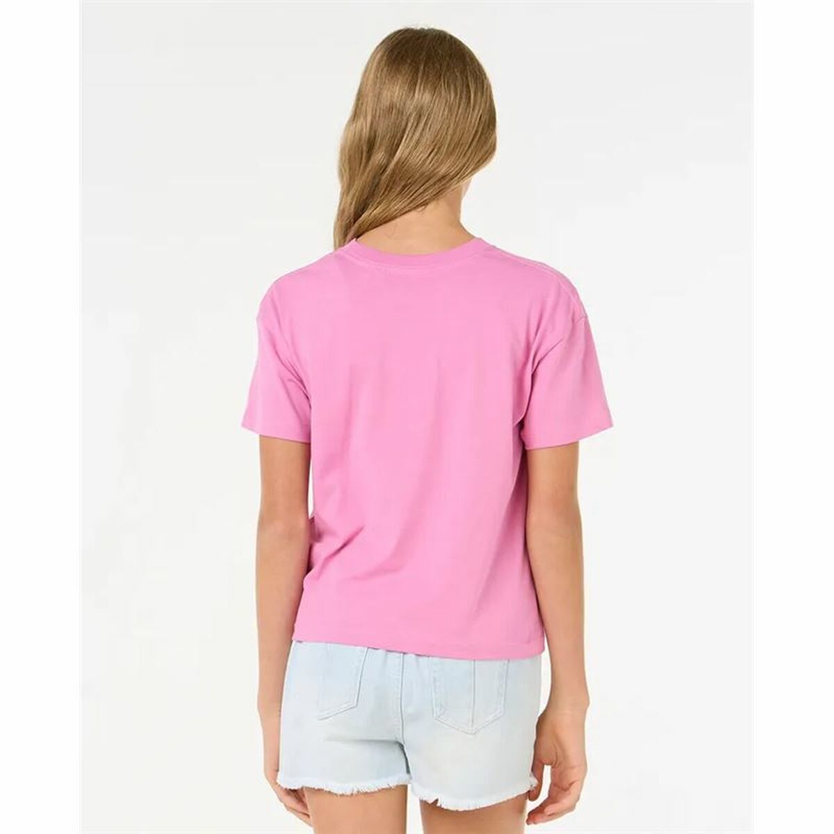 Child’s Short Sleeve T-Shirt Rip Curl Island Surf Crop Pink
