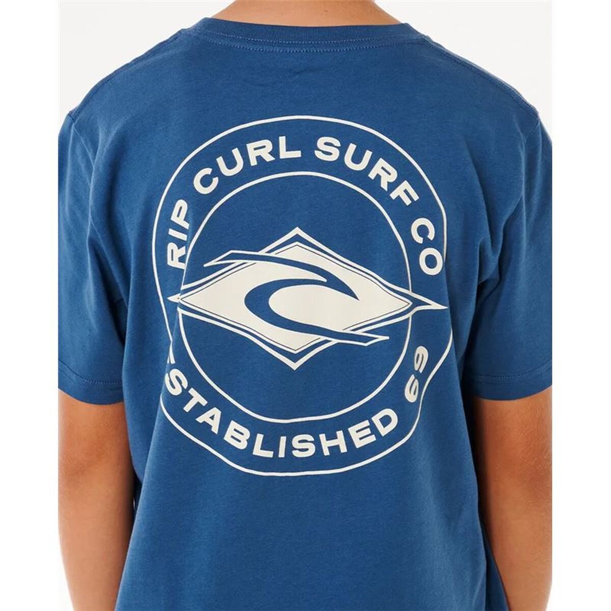 Child’s Short Sleeve T-Shirt Rip Curl Stapler Blue